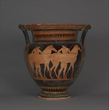 Mixing Vessel with Youths and Horses; Attributed to Myson, Greek, Attic, active 500 - 475 B.C., Athens, Greece; about 480 B.C