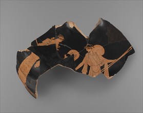 Attic Red-Figure Kalpis Fragment; Attributed to Berlin Painter, Greek, Attic, active about 500 - about 460 B.C., Athens