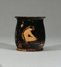 Mug with Bathing Athlete; Eretria Painter, Greek, Attic, active 440 - 410 B.C., Athens, Greece; 430 - 420 B.C; Terracotta
