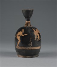 Attic Red-Figure Squat Lekythos; Polion; Athens, Greece; about 425 - 420 B.C; Terracotta; 6.5 × 9.7 cm, 2 9,16 × 3 13,16 in