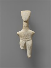 Female Figure of the Louros Type; Cyclades, Greece; 2800–2700 B.C; Marble; 10 × 3.8 × 1 cm, 3 15,16 × 1 1,2 × 3,8 in