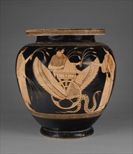Mixing Vessel with Triptolemos; Attributed to the Syleus Painter, Greek, Attic, active 490 - 470 B.C., Athens, Greece