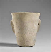 Beaker with Lug Handles; Cyclades, Greece; 3000 - 2800 B.C; Marble; 15.6 × 12.4 × 13.2 cm, 6 1,8 × 4 7,8 × 5 3,16 in