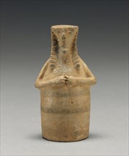 Oil Container in the Shape of a Woman; Crete, Greece; first half of 7th century B.C; Terracotta; 7.6 × 4.1 × 3 cm