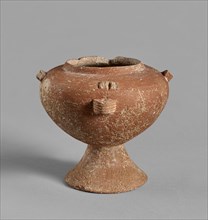 Spherical Box with a Pedestal Foot; Cyclades, Greece; 2700 - 2200 B.C; Terracotta; 12.7 × 15.2 × 12.7 cm, 5 × 6 × 5 in
