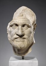 Head of a Bearded Man; Pergamon, Asia Minor; about 150 B.C; Marble; 40.7 × 25 × 31.7 cm, 16 × 9 13,16 × 12 1,2 in