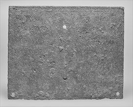 One Plaque of a Roman Military Diploma; Roman Empire; A.D. 88; Bronze; 19.2 × 15.2 × 3 cm, 7 9,16 × 6 × 1 3,16 in
