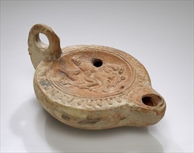 Lamp; North Africa, Tunisia; early 2nd century; Terracotta; 4.9 x 7.3 x 10.3 cm, 1 15,16 x 2 7,8 x 4 1,16 in