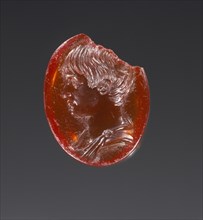 Engraved Gem; about 20; Honey-colored sard; 1.5 × 1.2 × 0.3 cm, 9,16 × 7,16 × 1,8 in