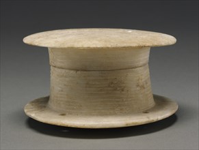 Lidded Spool-Shaped Box with Incised Lines; Cyclades, Greece; 2700–2200 B.C; Marble; 4.9 × 8.6 cm, 1 15,16 × 3 3,8 in