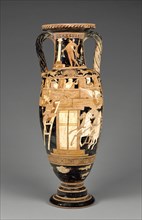 Storage Jar with an Episode from  The Seven against Thebes; Caivano Painter, Greek, active 340 - 330 B.C., Campania, South