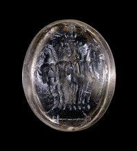 Engraved Gem; 5th - 7th century; Smoky Quartz; 1.3 x 1.1 x 0.5 cm, 1,2 x 7,16 x 3,16 in