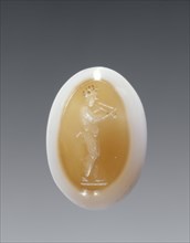 Engraved Gem; Italy; 1st century; Banded agate; 1.2 x 0.9 cm, 1,2 x 5,16 in