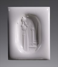 Faceted Pendant Stamp; United States; 20th century?; Chalcedony; 2 x 1.3 x 2.6 cm, 13,16 x 1,2 x 1 in