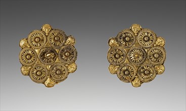 Pair of Disk Earrings; Etruria; late 6th century B.C; Gold; 4.8 cm, 1 7,8 in