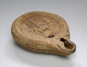 Lamp, Anatolia; 1st - 4th century; Terracotta; 2.5 x 8 x 10.5 cm, 1 x 3 1,8 x 4 1,8 in