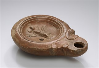 Lamp, North Africa; 1st - 4th century; Terracotta; 2.7 x 8 x 10.7 cm, 1 1,16 x 3 1,8 x 4 3,16 in