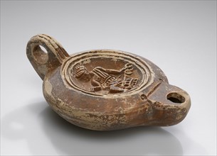 Lamp, North Africa; 1st - 4th century; Terracotta; 2.8 × 7.5 × 10.5 cm, 1 1,8 × 2 15,16 × 4 1,8 in