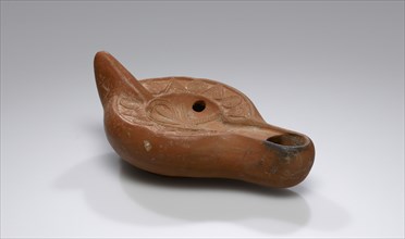 Lamp, North Africa; 450 - 550; Terracotta; 3.4 x 8.5 x 14.5 cm, 1 5,16 x 3 3,8 x 5 11,16 in
