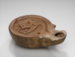Lamp, Roman Empire; 1st century B.C. - 4th century A.D; Terracotta; 3.1 × 7 × 10 cm, 1 1,4 × 2 3,4 × 3 15,16 in