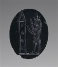 Engraved Gem, Roman Empire; 2nd - 4th century; Bloodstone; 1.6 x 1.3 cm, 5,8 x 1,2 in