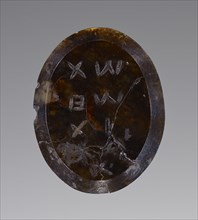 Engraved Gem, Roman Empire; 2nd - 4th century; Amber; 1.7 x 1.3 x 0.2 cm, 5,8 x 1,2 x 1,16 in