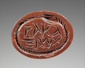 Engraved Gem, Roman Empire; 2nd - 4th century; Red Jasper; 1.2 × 1 cm, 1,2 × 3,8 in