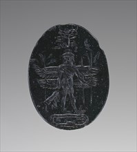 Engraved Gem, Roman Empire; 2nd - 4th century; Bloodstone; 2.1 x 1.6 cm, 13,16 x 5,8 in