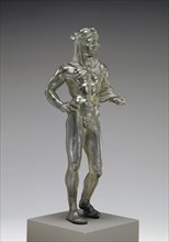 Votive Statuette of Hercle; Etruria; 320 - 280 B.C; Bronze; 24.3 × 7 × 8.7 cm, 9 9,16 × 2 3,4 × 3 7,16 in