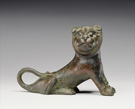 Statuette of a Seated Lion; Sparta, Lakonia, Greece; about 550 B.C; Bronze; 9.3 × 5 × 13.3 cm, 3 11,16 × 1 15,16 × 5 1,4 in