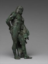 Statuette of Herakles; Roman Empire; 40 - 70; Bronze with silver-inlaid eyes; 15.2 cm, 6 in