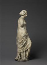 Statuette of a Woman; eastern Mediterrean, Greece; 1st century B.C; Marble; 45.1 × 15.4 × 14 cm, 17 3,4 × 6 1,16 × 5 1,2 in