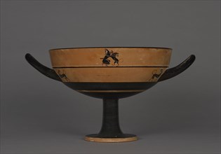 Black-Figure Lip Cup; Attributed to the Workshop of the Phrynos Painter, Greek, Attic, active 560 - 540 B.C., Athens, Greece