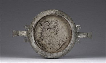 One of Two Skyphoi; Eastern Mediterranean; 100 - 50 B.C; Silver; 8.5 × 20.2 cm, 0.578 kg, 3 3,8 × 7 15,16 in., 1.2743 lb