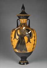Prize Vessel from the Athenian Games; Attributed to the Painter of the Wedding Procession, Greek, Attic, active about 362 B.C