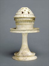 Incense Burner; South Italy; 4th century B.C; Marble with polychromy; 22.9 × 16.3 cm, 9 × 6 7,16 in