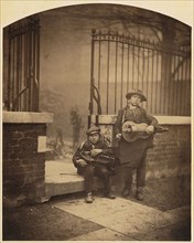 Street Musicians; Camille Silvy, French, 1834 - 1910, about 1860; Albumen silver print