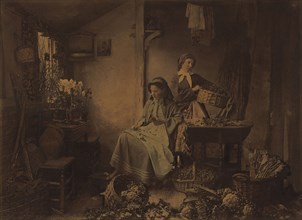 Preparing Spring Flowers for Market; Henry Peach Robinson, British, 1830 - 1901, and Nelson King Cherrill, French, active 1860s