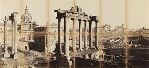 Il Foro Romano in Fotografia , View of the Roman Forum; Giuseppe Ninci, Italian, 1823 - 1890, about 1868; Albumen silver print