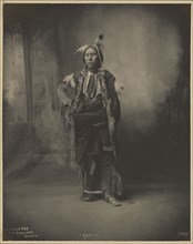 Kiowa Male; Adolph F. Muhr, American, died 1913, Frank A. Rinehart, American, 1861 - 1928, 1898; Platinum print; 23.3 x 18.4