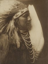 Three Feathers - A Nez Perce Indian; Edward S. Curtis, American, 1868 - 1952, 1905; Gelatin silver print; 40.8 x 30.5 cm