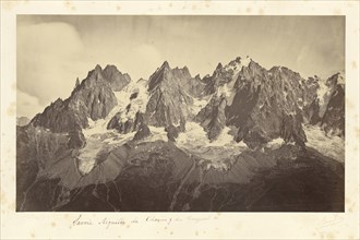 Aiguille de Charmoz; Bisson Frères, French, active 1840 - 1864, Savoy, Alps, France; about 1860; Albumen silver print