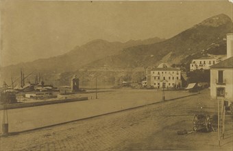 Waterfront at Salerno; Firmin Eugène Le Dien, French, 1817 - 1865, Possibly printed by Gustave Le Gray, French, 1820 - 1884