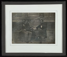 Group portrait of three men; Jean-Gabriel Eynard, Swiss, 1775 - 1863, 1850 - 1855; Daguerreotype