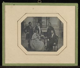 Group portrait of five members of the Circle of Eynard-Lullin; Jean-Gabriel Eynard, Swiss, 1775 - 1863, about 1850