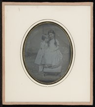 Portrait of two of the daughters of Sophie Eynard-Eynard; Jean-Gabriel Eynard, Swiss, 1775 - 1863, about 1846; Daguerreotype
