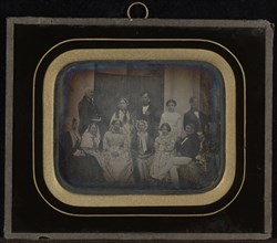 Group portrait of twelve members of the Circle of Eynard-Lullin; Jean-Gabriel Eynard, Swiss, 1775 - 1863, 1849; Daguerreotype