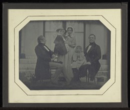 Group portrait of five members of the Circle of Eynard-Lullin; Jean-Gabriel Eynard, Swiss, 1775 - 1863, about 1849