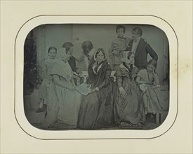 Group portrait of nine Eynard-Lullin family members; Jean-Gabriel Eynard, Swiss, 1775 - 1863, about 1851; Daguerreotype