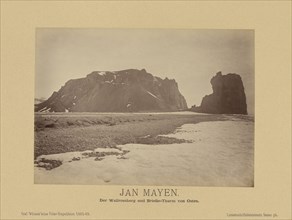 Jan Mayen, Der Wallrossberg und Brielle-Thurm von Osten;, Linienschiffs-Lieutenant, Richard Basso, German ?, active 1882  1883
